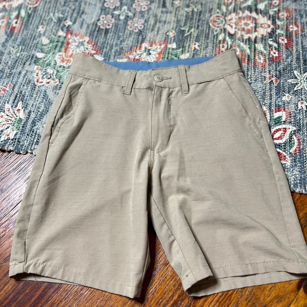 Burnside Khaki kids Flat Front Shorts